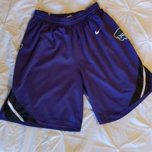 Nike brand K-state college basketball shorts